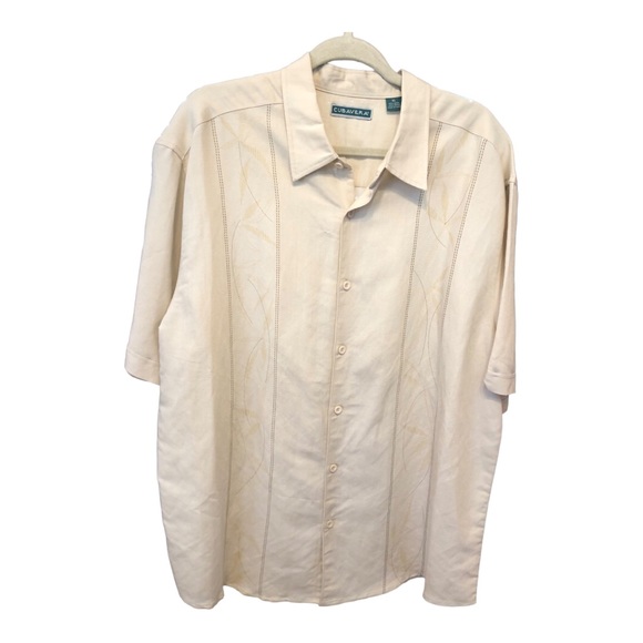 Men’s Cubavera Casual Button Down Short Sleeve Shirt - XL - Picture 1 of 5